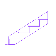 Buildings Stair Treads Risers Profile Nosing Closed Tracing Svg Vector, Free Vectors File